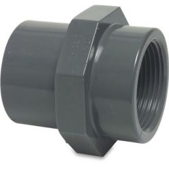 Druk PVC Schroefbus / Draadsok 40/50mm x 2" lijmmof/spie x binnendraad 10bar