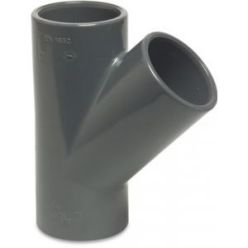Druk PVC T-stuk 45° 32mm