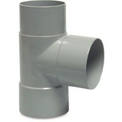 Afvoer PVC T-stuk 90° mof/spie 80mm verjongd
