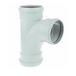 Afvoer PVC - Manchet T-stuk 90° 125mm
