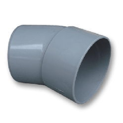 Afvoer PVC Bocht 22,5° mof/spie 125mm