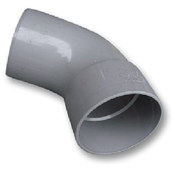 Afvoer PVC Bocht 67,5° mof/spie 110mm
