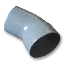 Afvoer PVC Bocht 45° mof/spie 110mm