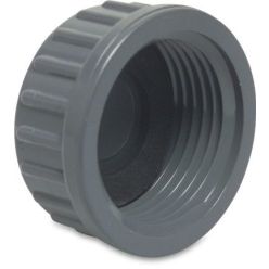 Druk PVC Eindkap binnendraad 1 1/4"