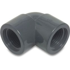 Druk PVC Knie 90° 2 x binnendraad 1/2"