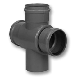 Afvoer PVC - Manchet Dubbel T-stuk 90° 200mm