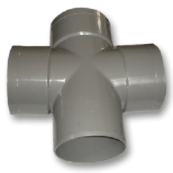 Afvoer PVC Dubbel T-stuk 90° 110mm