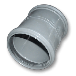 Afvoer PVC Manchet Steekmof met stootrand 125mm