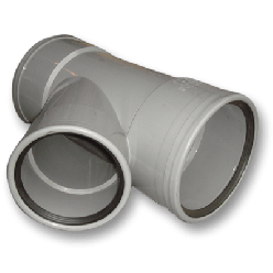 Afvoer PVC - Manchet T-stuk 45° Verloop 250 x 200mm