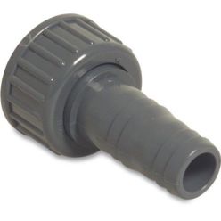 Druk PVC VDL Slangpilaar - slangtule met wartel met binnendraad + rubber afdichtingsring 50mm x 2 1/4"