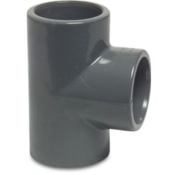 Druk PVC T-stuk 90° 225mm 10 bar