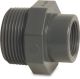 Druk PVC Soknippel verloop buitendraad x binnendraad 1 1/4