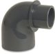 Druk PVC Knie 90° verloop 40/50mm x 50mm lijmmof/spie x lijmmof