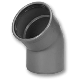 Afvoer PVC - Manchet Bocht 45° mof/spie 400mm