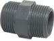 Druk PVC draadnippel 2x buitendraad 3