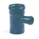 PP Verloop T-stuk 90° 125mm x 110mm 2x mof/spie zwart