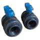 Druk PVC Kogelkraan (TP) lijmsok x binnendraad (PN16) 20mm x 1/2