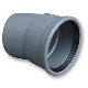 Afvoer PVC Manchet Bocht 22,5° mof/spie 125mm