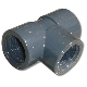 Druk PVC T-stuk 90° 3x binnendraad 3