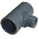 Druk PVC T-stuk 90° lijm x buitendraad 32mm x 1