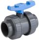 Druk PVC kogelkraan (TP) 2x lijmsok (PN16) 16mm